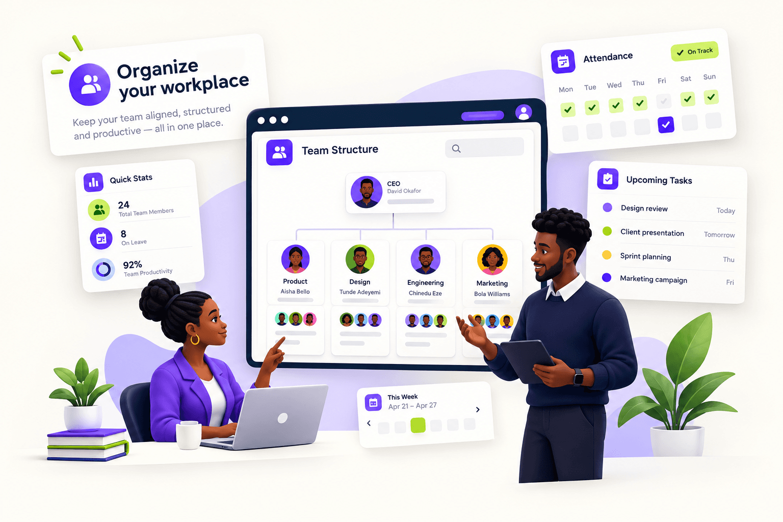 Organize your workplace